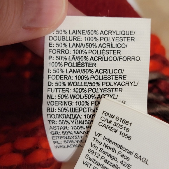 The North Face Beanie Hat Earflaps Colorful Wool Peru Knit Fleece Lined Tassel - Picture 5 of 5